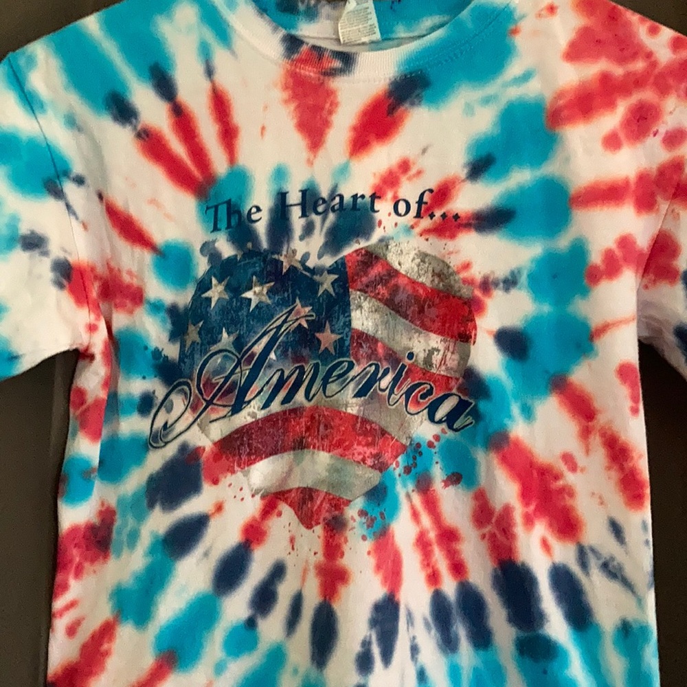 Custom tie dyed America Tee
